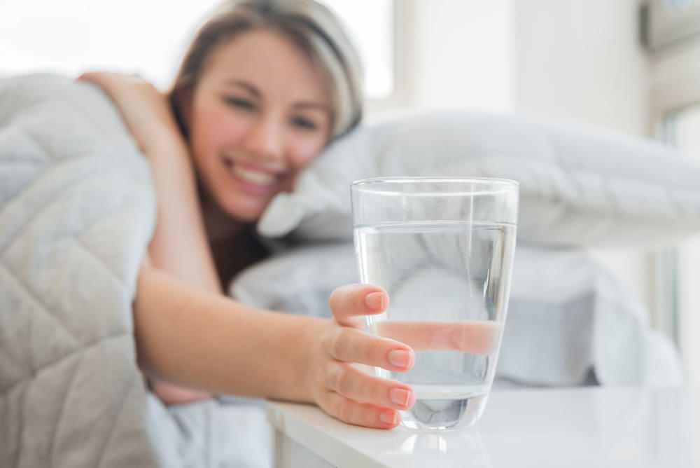 Ayurvedic morning wellness habit of drinking warm water