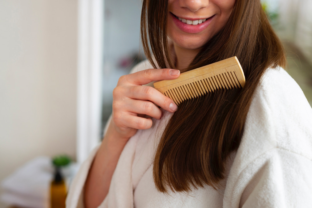 Daily hair care routine to reduce hair fall and improve hair strength